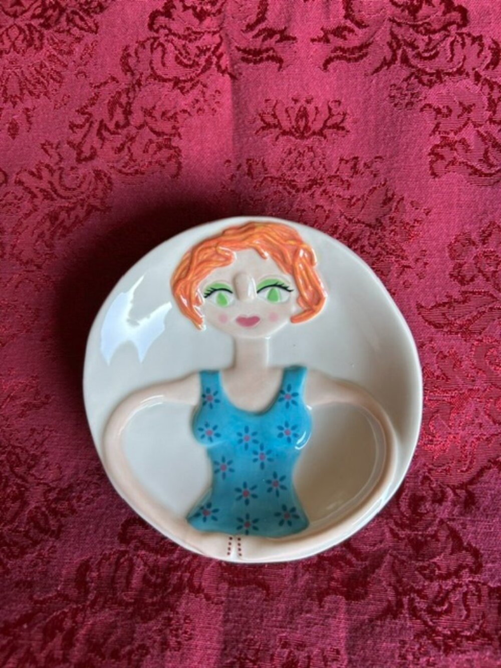 Shannon Smith Design Inc Tonight/Headache Pottery Trinket Dish 2001